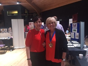 Louise with the Mayor of Stratford-upon-Avon
