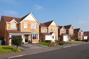 Row of large homes