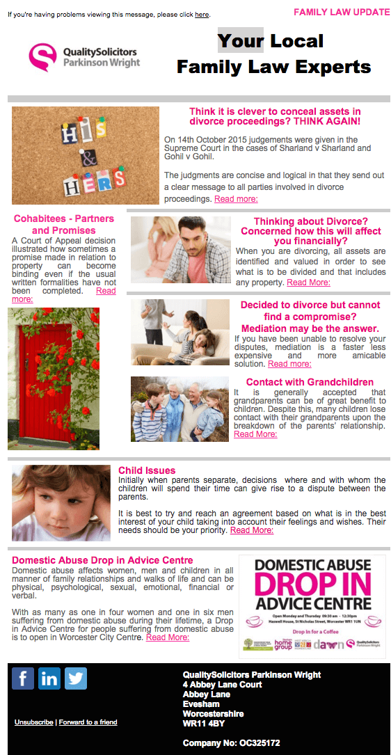 Family Law news letter