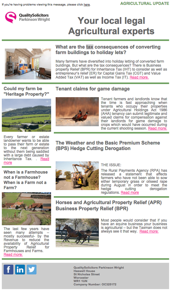 Agricultural News letter